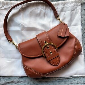 Coach Tan Leather Shoulder Bag